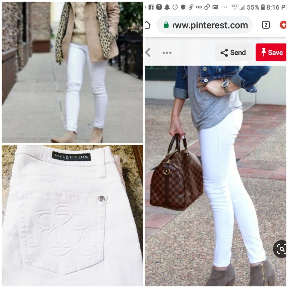 ♥️NWOT Rock&Republic White Skinny Jeans♥️